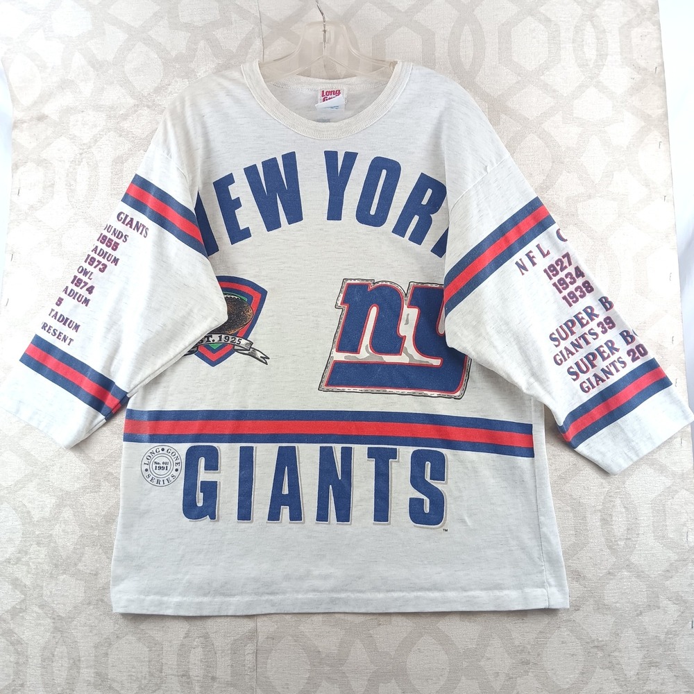 Vintage New York Giants‎ Shirt Long Sleeve NFL Football Large USA Made